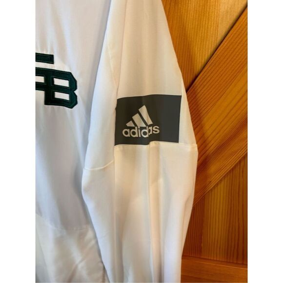 Adidas Men's Stadium 1/4 Zip Long Sleeve Pullover Size Small White Green Bay Pac - Picture 4 of 12